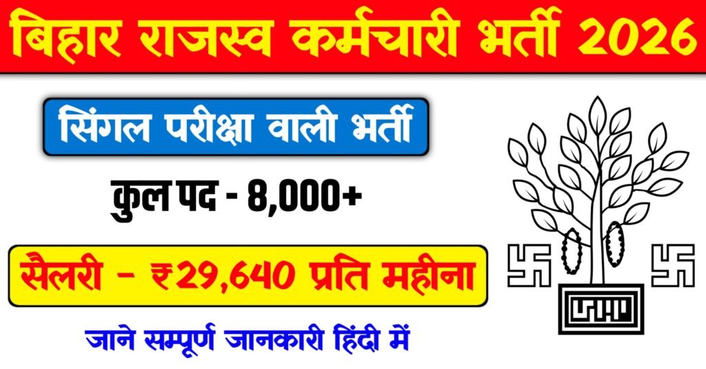 Bihar Rajaswa Karamchari Bharti 2026