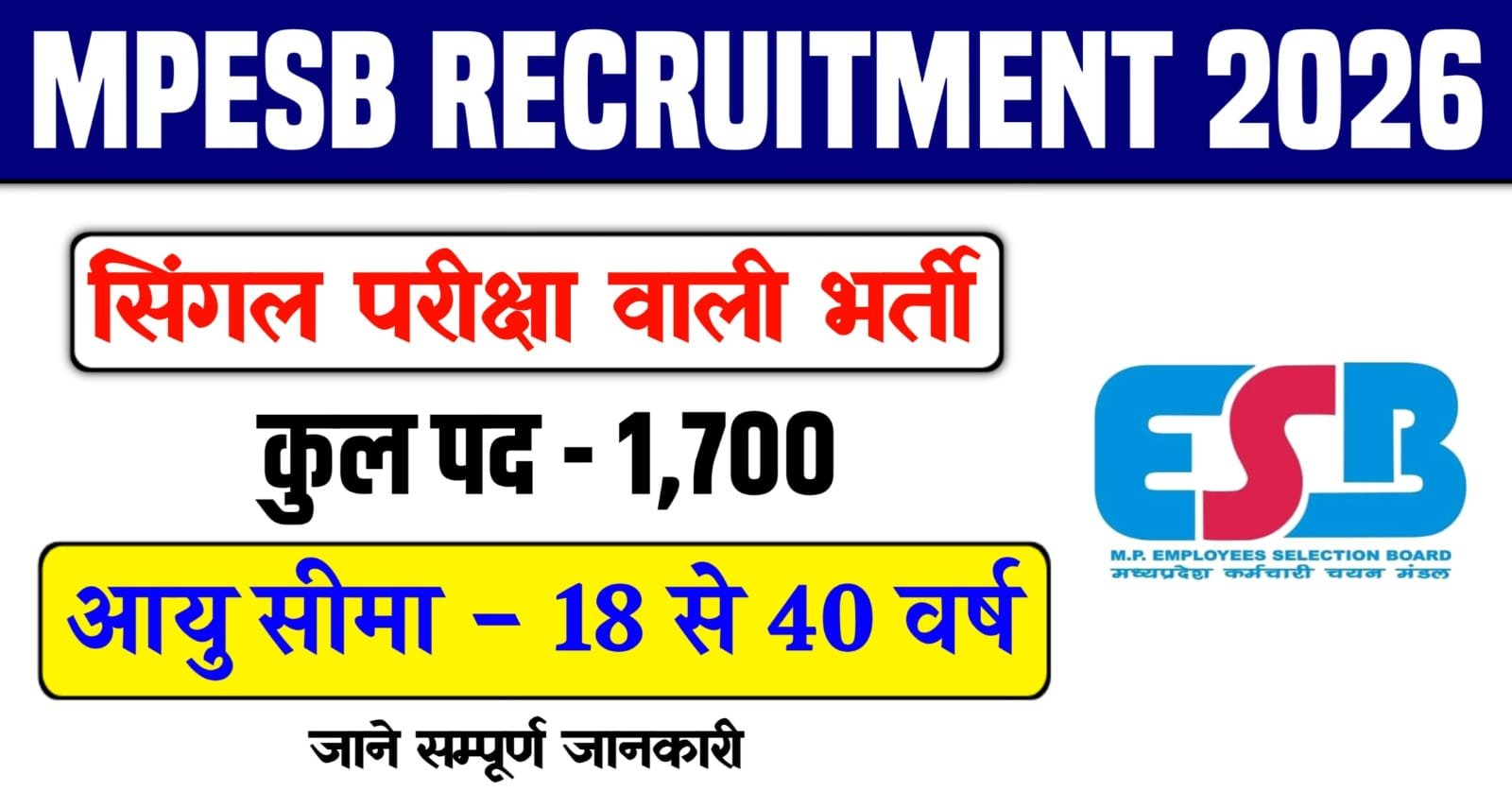MPESB Recruitment 2026