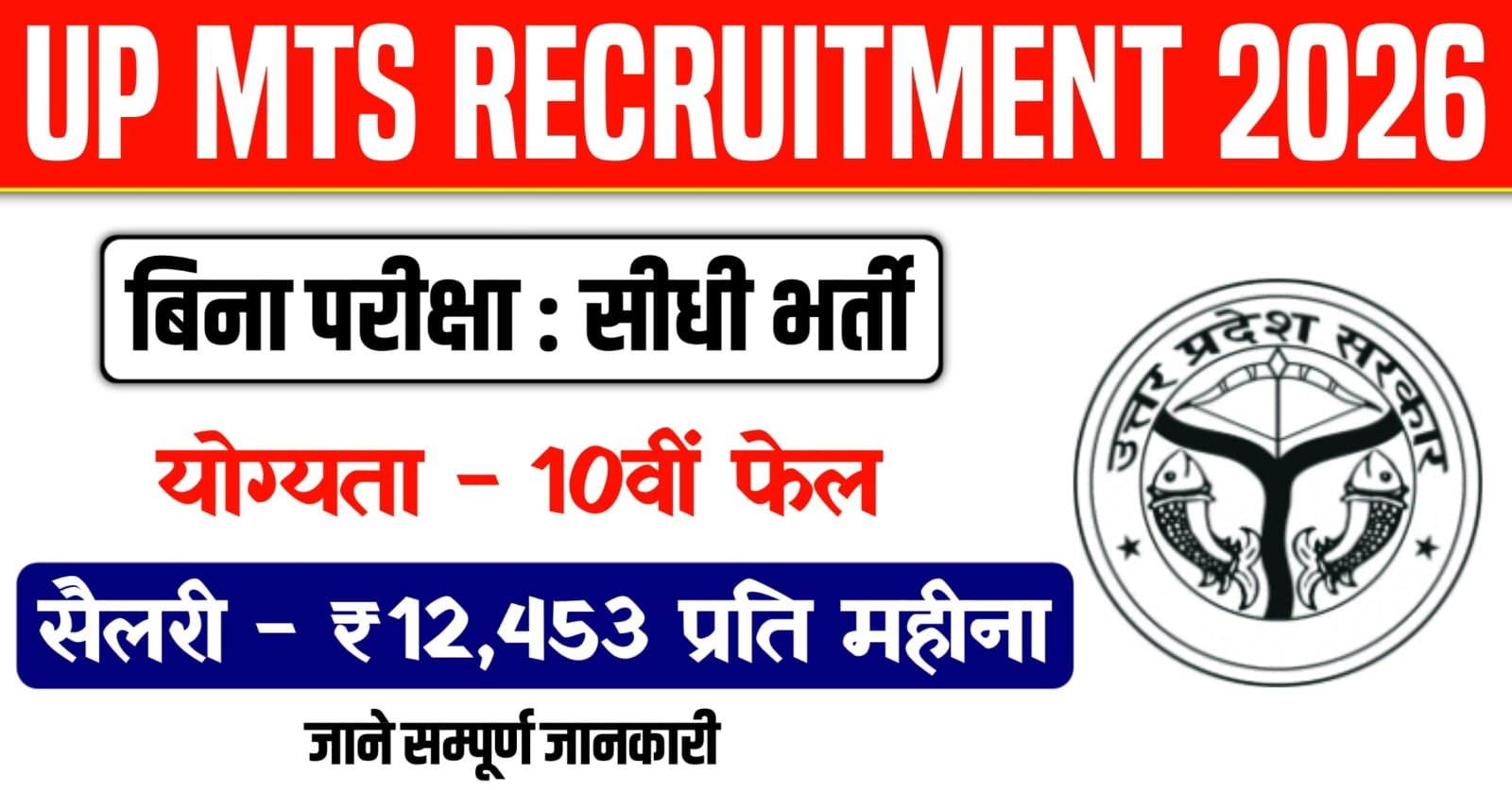 UP Chakbandi MTS Vacancy 2026