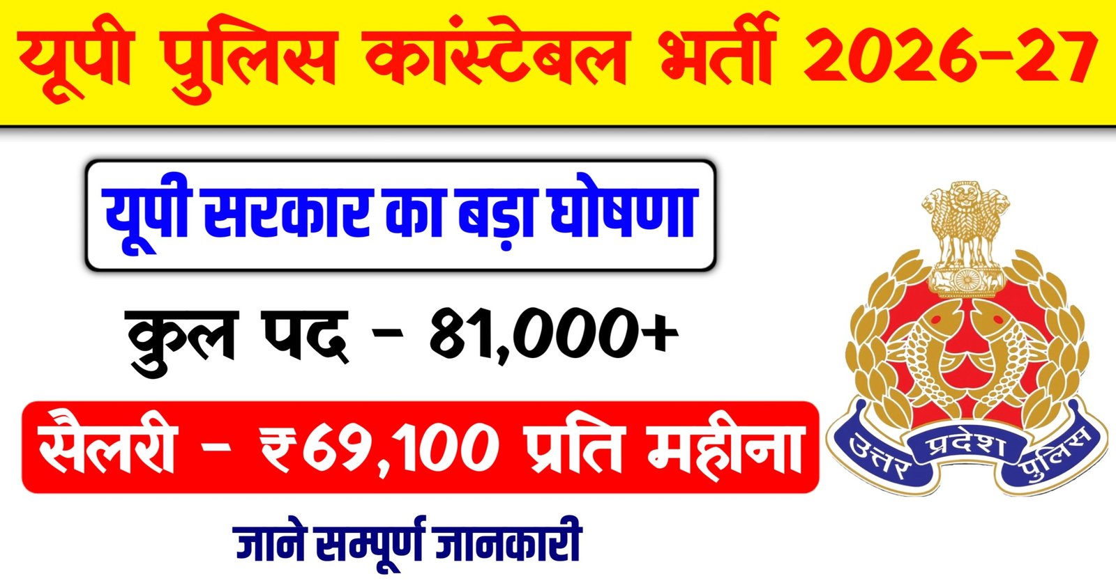 UP Police Vacancy 2026